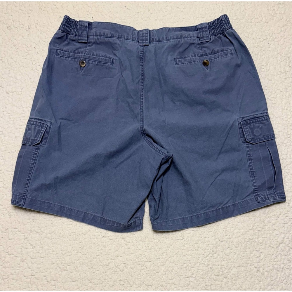 LL Bean Mens Cargo Shorts 36 Blue 100% Cotton Comfort Waist 282476 - Picture 2 of 5